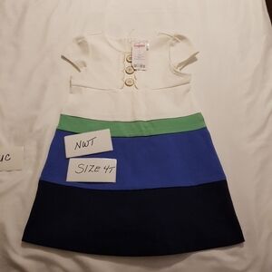 Gymboree girls size 4T Flower Showers line color block dress New
